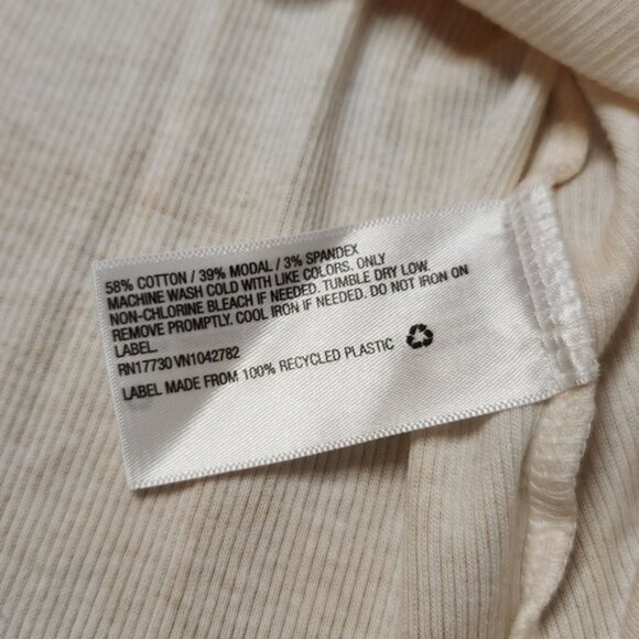 A New Day Tie Dye Light Peach & White Ribbed Tank Top Size Small - Picture 4 of 5